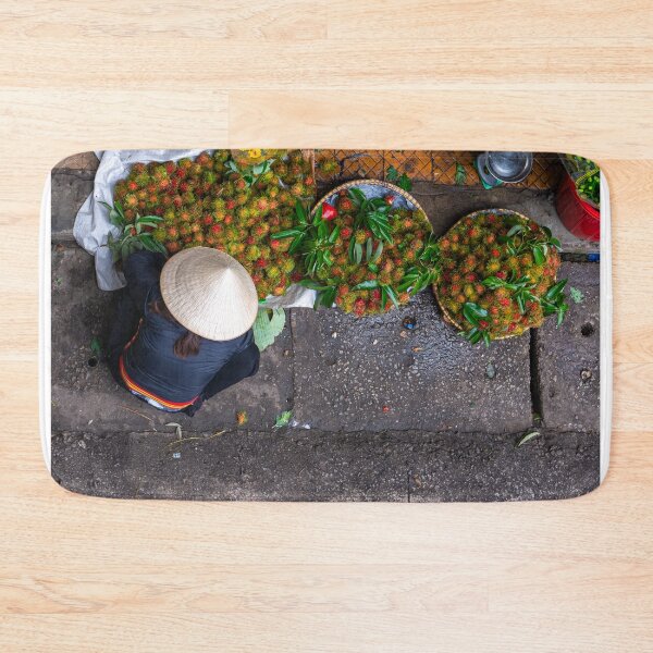 Item preview, Street Vendor selling fruits and vegetables in Vietnam designed and sold by WorldScenery.