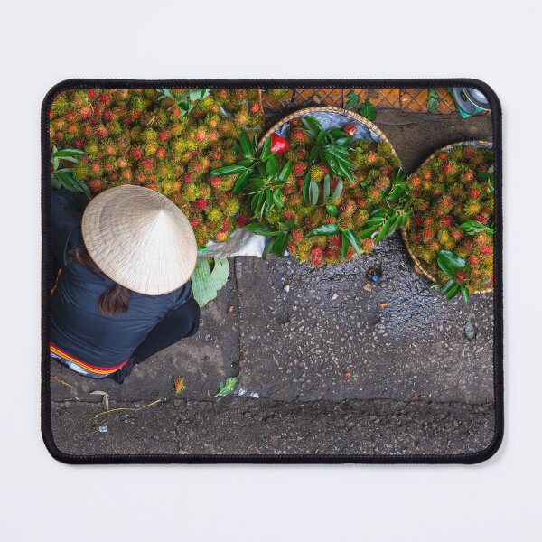 Item preview, Street Vendor selling fruits and vegetables in Vietnam designed and sold by WorldScenery.