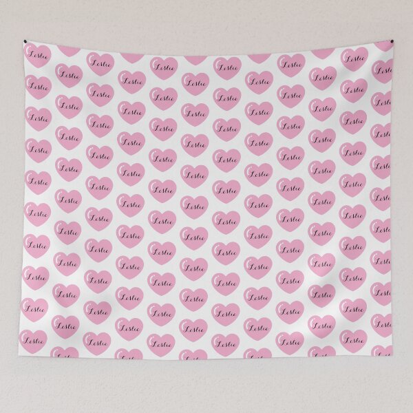 Item preview, Leslie Name with Pink Heart  designed and sold by Monika Howarth.