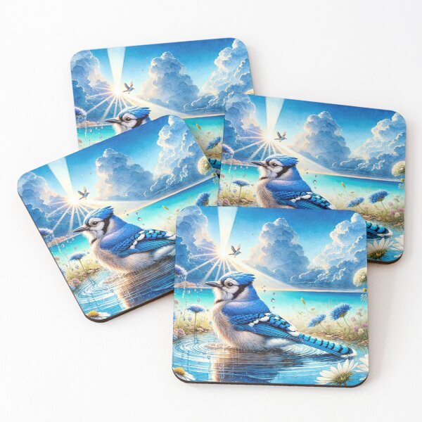 Item preview, Blue Jay Refreshing in the Water designed and sold by M-Y-A-R-T-.