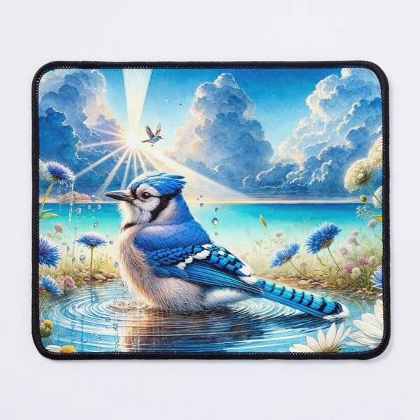 Item preview, Blue Jay Refreshing in the Water designed and sold by M-Y-A-R-T-.