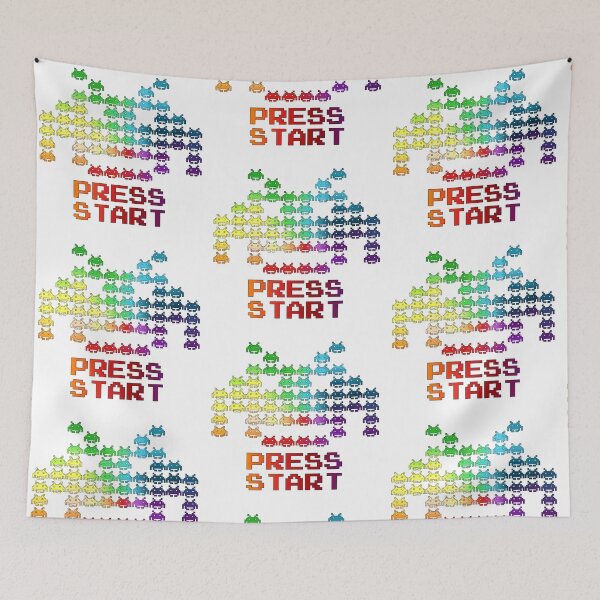 Item preview, Space invaders press start  designed and sold by KetiaArtWorld.