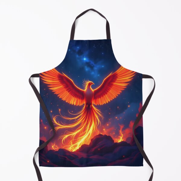 Item preview, Cosmic Phoenix Rising – Neon Firebird of Rebirth designed and sold by artmanikin.