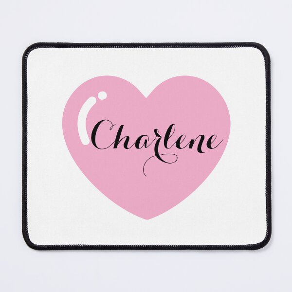 Item preview, Charlene Name with Pink Heart designed and sold by Artbymonika.