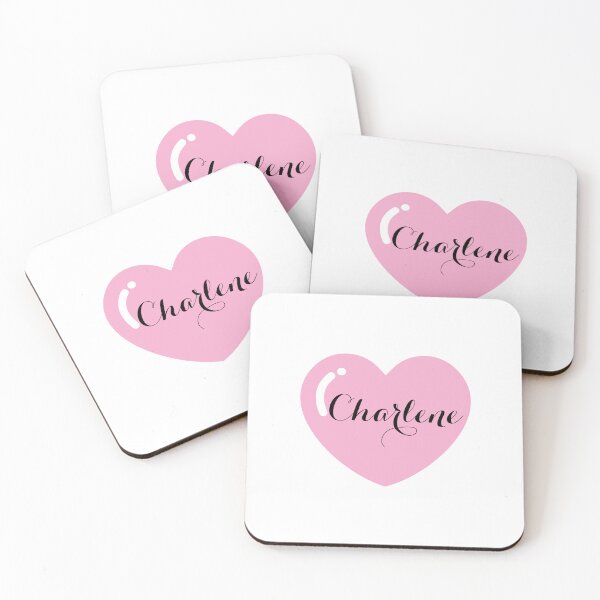 Item preview, Charlene Name with Pink Heart  designed and sold by Artbymonika.