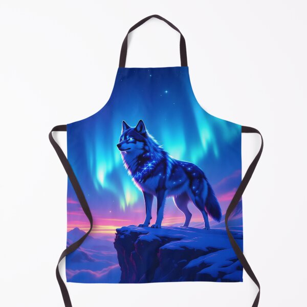 Item preview, Aurora Cosmic Wolf – Starlit Spirit Guardian designed and sold by artmanikin.