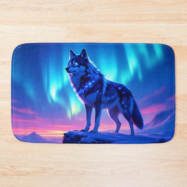 Item preview, Aurora Cosmic Wolf – Starlit Spirit Guardian designed and sold by artmanikin.