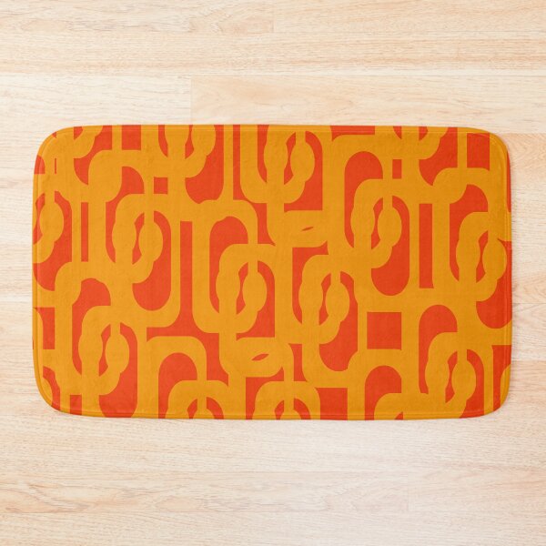 Item preview, Mid Century Modern Loop Pattern in Orange Yellow designed and sold by kierkegaard.
