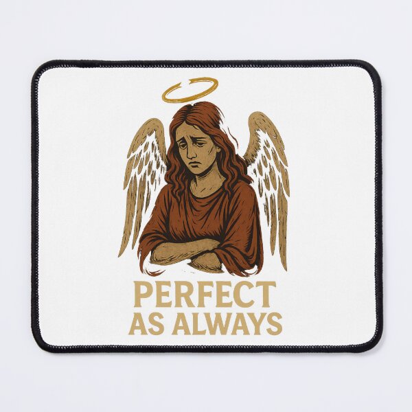 Item preview, Sad Angel Sarcastic Halo Perfect As Always designed and sold by ArtComixHaven.