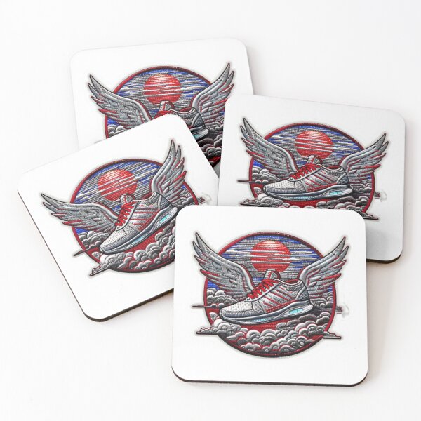 Item preview, Sky Flight Sneaker – Rising Sun Emblem Sticker Premium Cool Reloaded Trendy Best Gift designed and sold by Imaginarium of Chaos falcon88 .