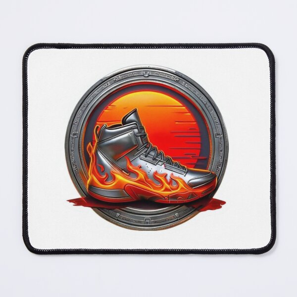 Item preview, Fire Court Sneaker – Basketball Emblem Sticker Premium Cool Reloaded Trendy Best Gift designed and sold by Imaginarium of Chaos falcon88 .