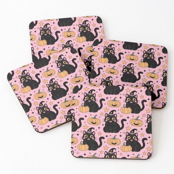 Item preview, Halloween Witchy Black Cat Pattern - Cute Black Cat Halloween Costume with Pumpkins Pattern designed and sold by YourSocialBae.