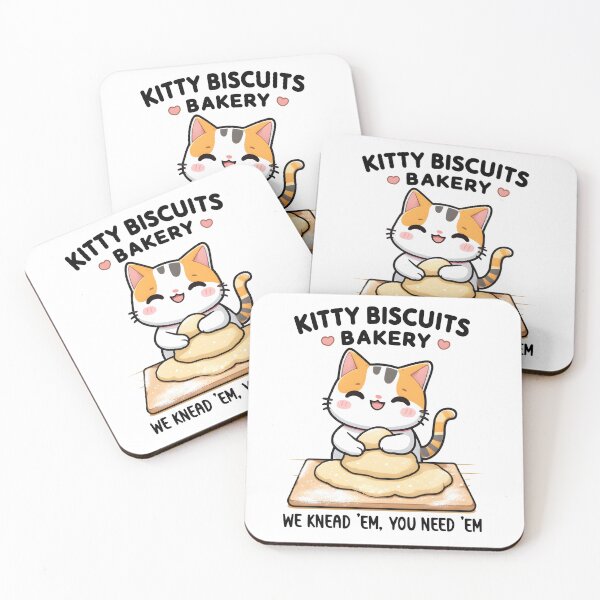Item preview, Kitty Biscuits Bakery We Knead Em You Need Em Cute Cat Pun designed and sold by DesignsByAnett.