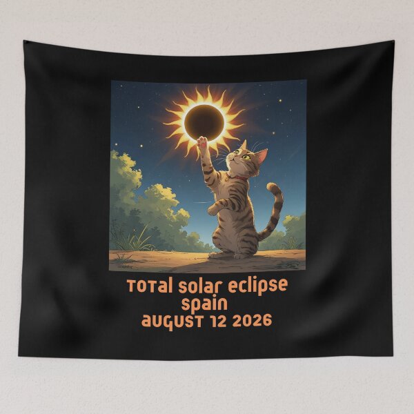 Item preview, Total Solar Eclipse Spain August 2026 Cat designed and sold by sydney-syder.