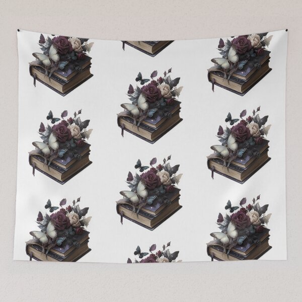 Item preview, Dark academia book stack designed and sold by MendaciousMina.