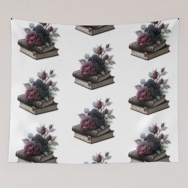 Item preview, Dark academia book stack designed and sold by MendaciousMina.