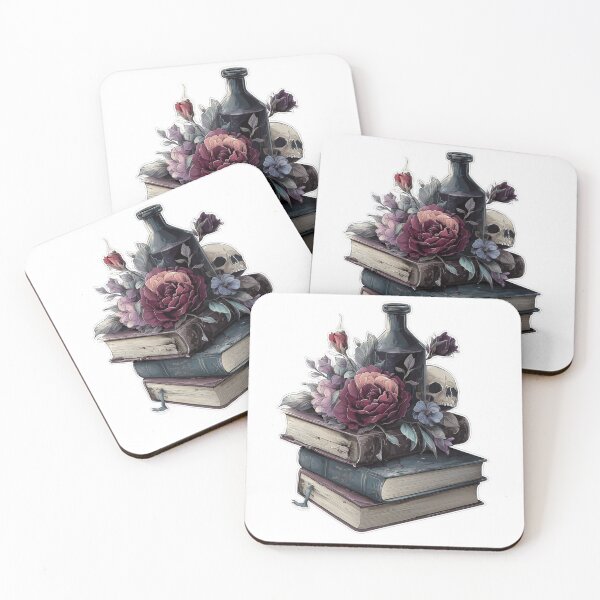 Item preview, Dark academia book stack designed and sold by MendaciousMina.