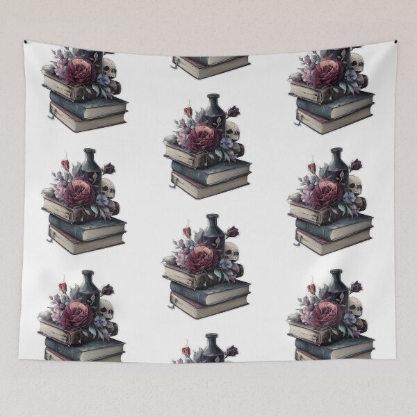Item preview, Dark academia book stack designed and sold by MendaciousMina.