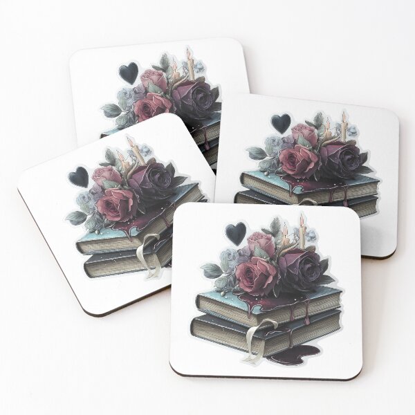 Item preview, Dark academia book stack designed and sold by MendaciousMina.