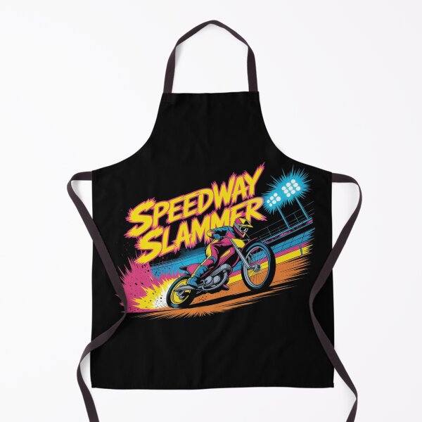 Item preview, Speedway Slammer Solo Rider – Retro Motorcycle Racing Art designed and sold by teevoxx.