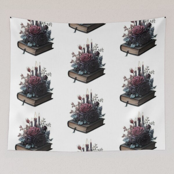 Item preview, Dark academia book stack designed and sold by MendaciousMina.