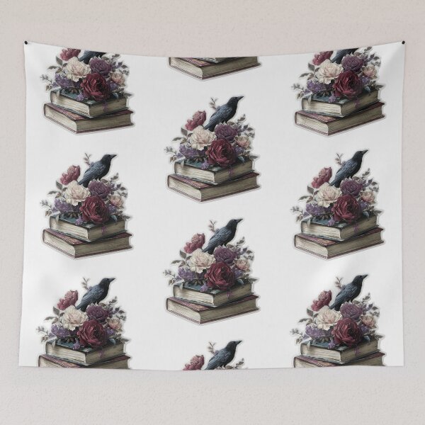 Item preview, Dark academia book stack designed and sold by MendaciousMina.