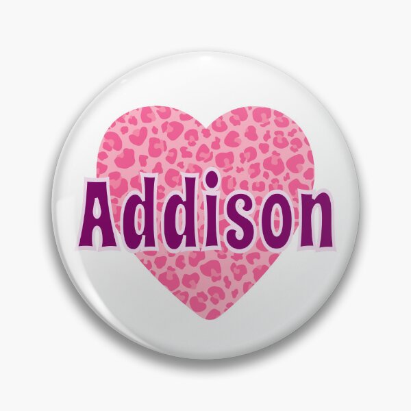 Item preview, Addison Name Pink Leopard Heart  designed and sold by Jeallan Designs.