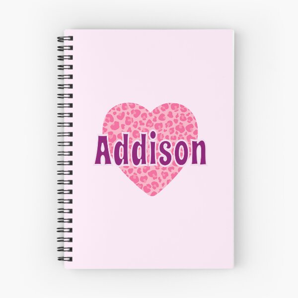 Item preview, Addison Name Pink Leopard Heart  designed and sold by Jeallan Designs.