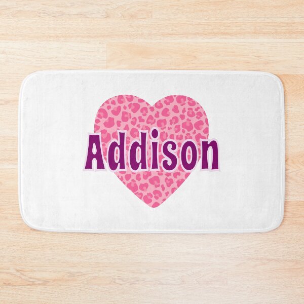 Item preview, Addison Name Pink Leopard Heart  designed and sold by Jeallan Designs.