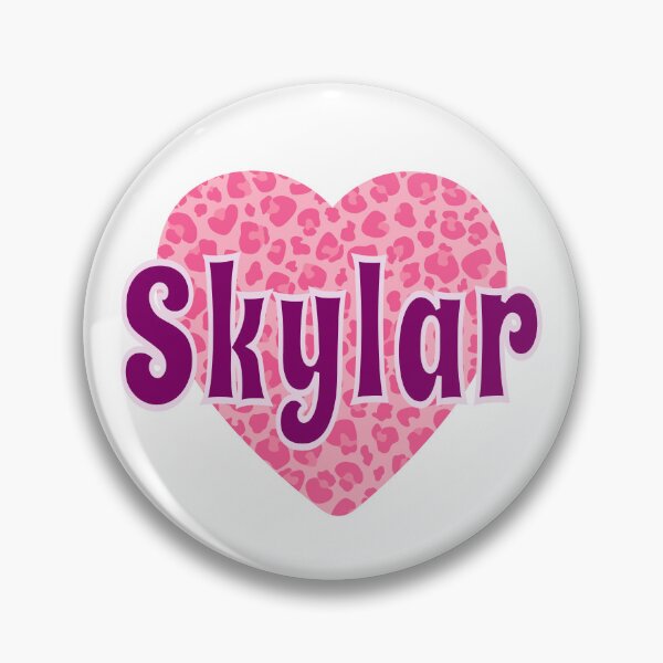 Item preview, Skylar Name Pink Leopard Heart  designed and sold by Jeallan Designs.