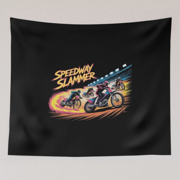 Item preview, Speedway Slammer Group Race – Motorcycle Speedway Illustration designed and sold by teevoxx.