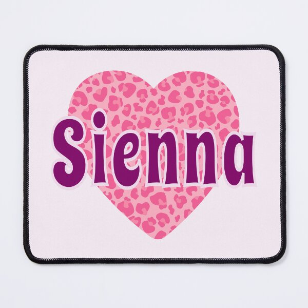 Item preview, Sienna Name Pink Leopard Heart  designed and sold by Jeallan Designs.