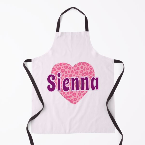 Item preview, Sienna Name Pink Leopard Heart designed and sold by Jeallan Designs.