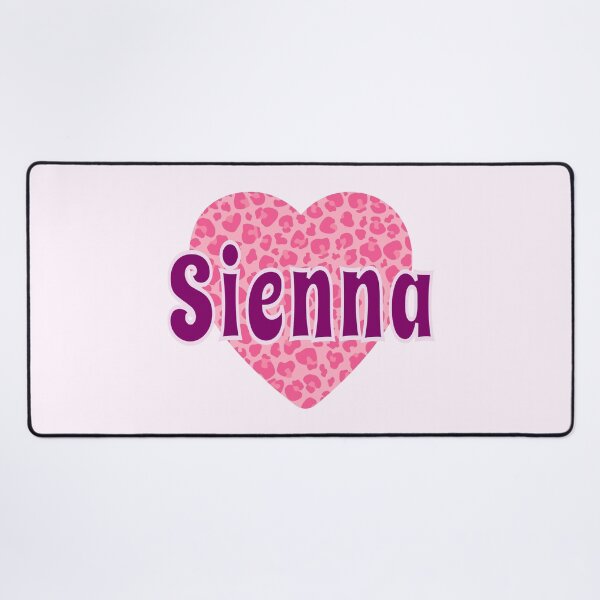 Item preview, Sienna Name Pink Leopard Heart  designed and sold by Jeallan Designs.