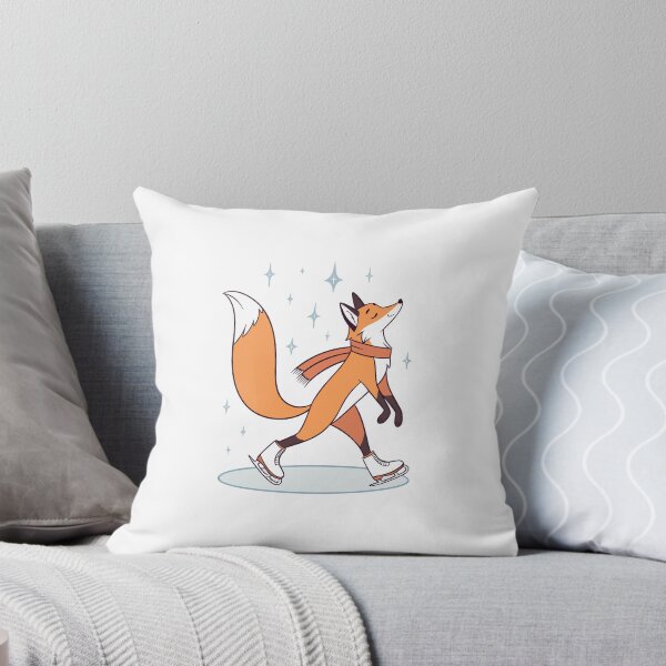 Item preview, Fox with shiny ice skates designed and sold by MrArtist Shop.