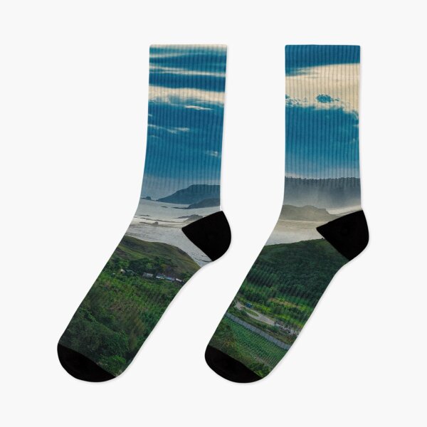 Item preview, Sea Fog Sunset Over Rocky Lombok Beach – Indonesia Drone Photo designed and sold by mattryanphoto.