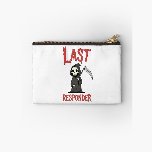 Item preview, Grim Reaper, Angel of Death, dark humor, Last Responder, Funnyfits70, retro, vintage, meme, funny, humor designed and sold by FunnyFits70.