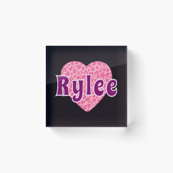 Item preview, Rylee Name Pink Leopard Heart  designed and sold by Jeallan Designs.