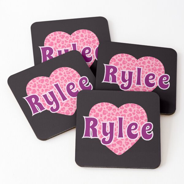 Item preview, Rylee Name Pink Leopard Heart  designed and sold by Jeallan Designs.
