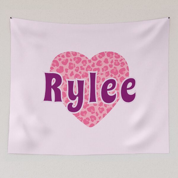 Item preview, Rylee Name Pink Leopard Heart  designed and sold by Jeallan Designs.
