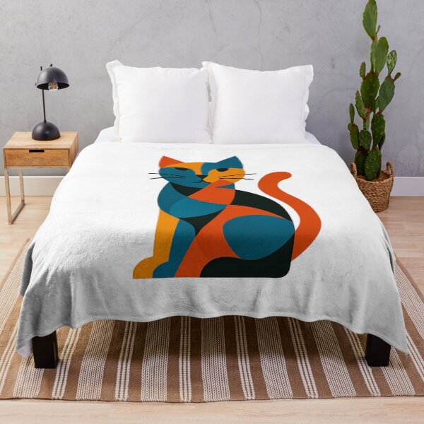 Item preview, Abstract Geometric Cat Illustration designed and sold by Nuvijo.