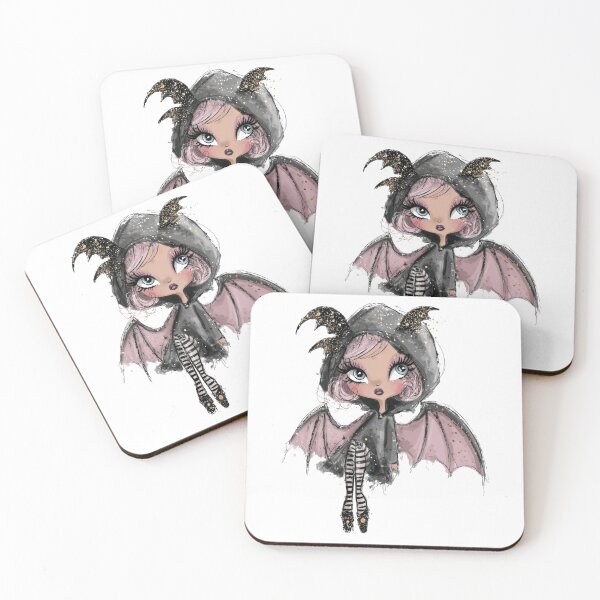 Item preview,  Whimsical Halloween Girl in a Bat Costume designed and sold by Bellaleo21.