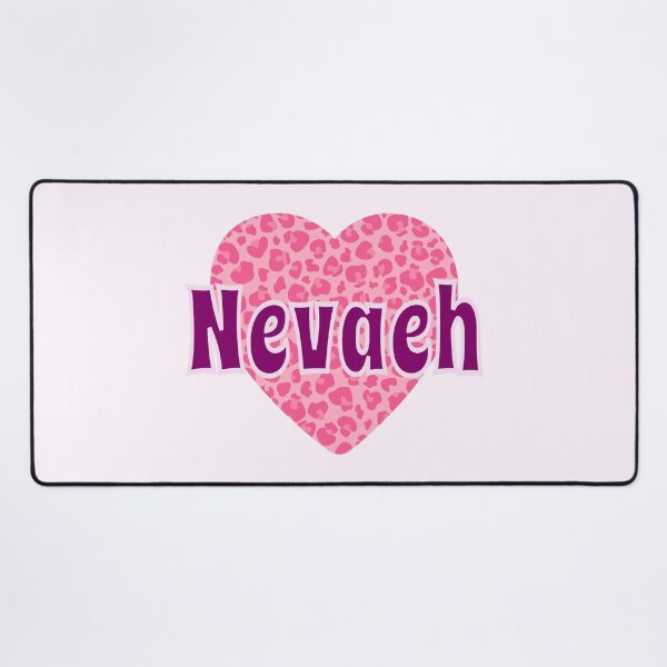 Item preview, Nevaeh Name Pink Leopard Heart designed and sold by Jeallan Designs.