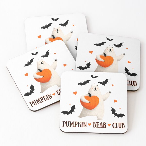 Item preview, Pumpkin Bear Club – Cute Halloween Bear with Pumpkin Heart designed and sold by LizaRancel.