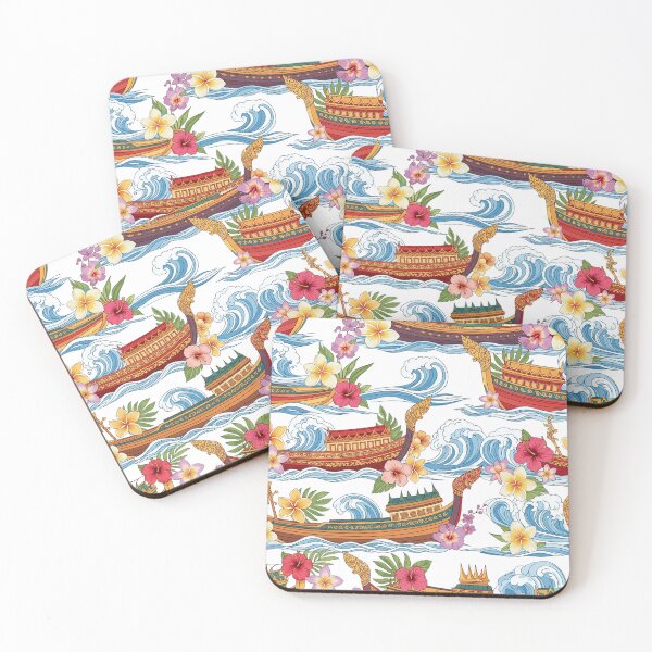 Item preview, Kolae Boat Thai Southern Pattern – Traditional Ornamental Design designed and sold by See-Sea-Colors.