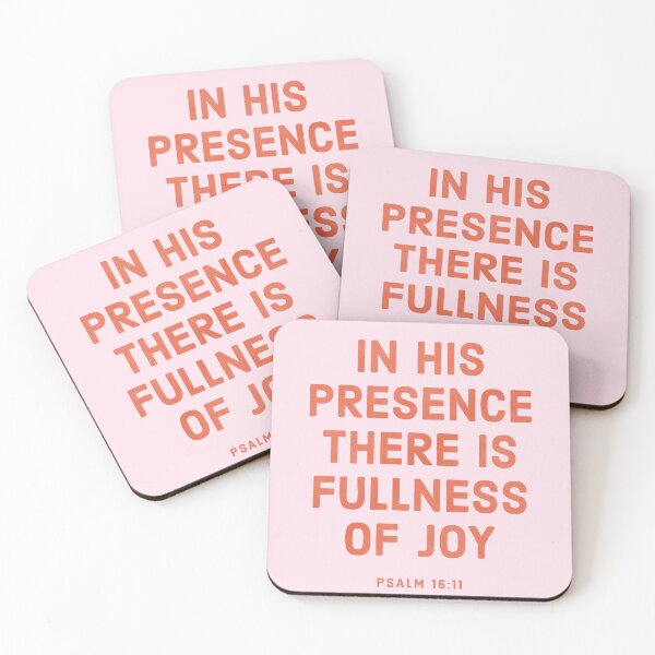Item preview, In His Presence There Is Fullness of Joy, Psalm 16:11, Christian Art, Jesus Art, Christian Typography (Orange/Pink) designed and sold by GracefullyMadeC.