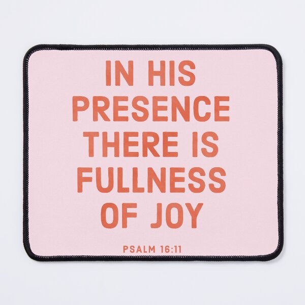 Item preview, In His Presence There Is Fullness of Joy, Psalm 16:11, Christian Art, Jesus Art, Christian Typography (Orange/Pink) designed and sold by GracefullyMadeC.