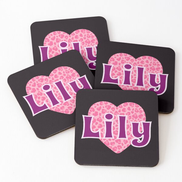 Item preview, Lily Name Pink Leopard Heart  designed and sold by Jeallan Designs.