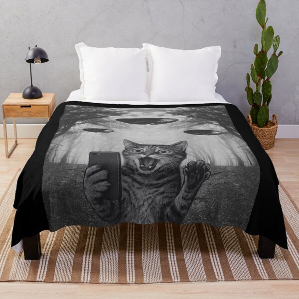 Item preview, Cat Selfie With Alien UFO Funny Cat Gifts For Men Women Kid designed and sold by Gravly.