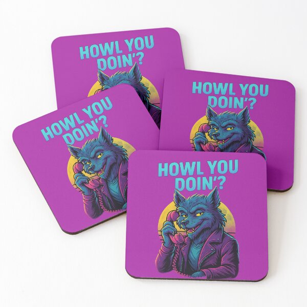 Item preview, Retro Halloween Wolf – “Howl You Doin’” Funny Spooky Design designed and sold by Meandmyshop.